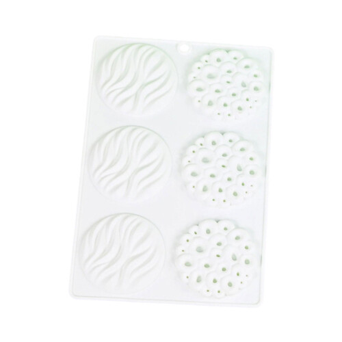Heat Resistant Silicones Dessert Molds With Waves Texture-White