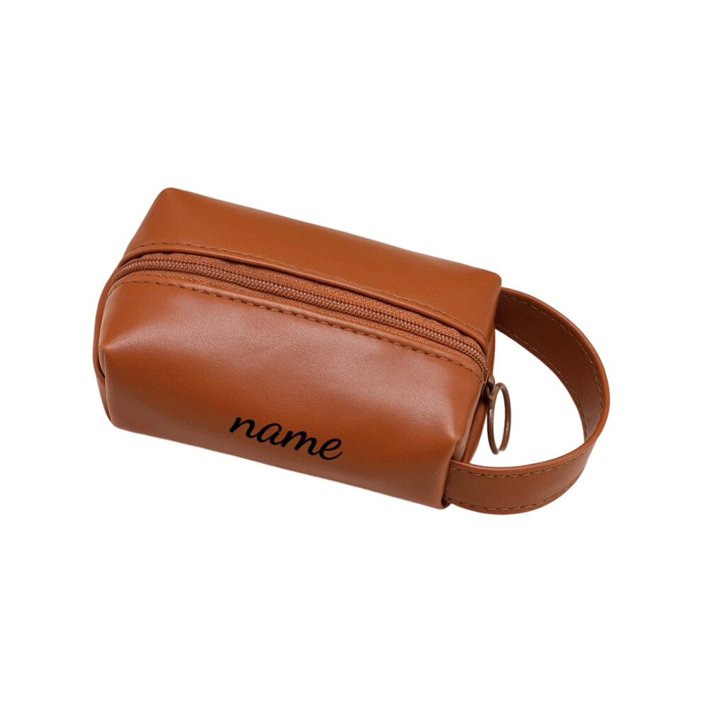 Brown Stylish Miniature Cosmetic Pouches With Waterproof