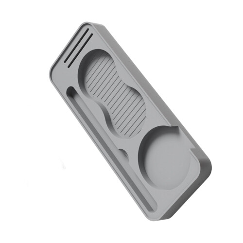 Multipurpose Silicone Espressos Tool With Storage For-Gray