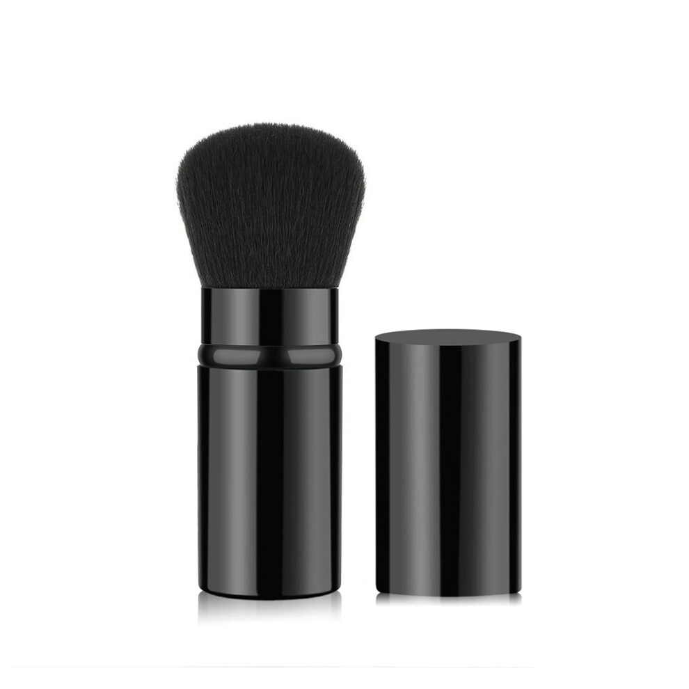 Super Soft Retractable Travel Kabuki Powder Makeup Brush, Flawless Air-Touched Finish Blending Tool for Multi-Purpose Use, Buffing Stippling Foundatio