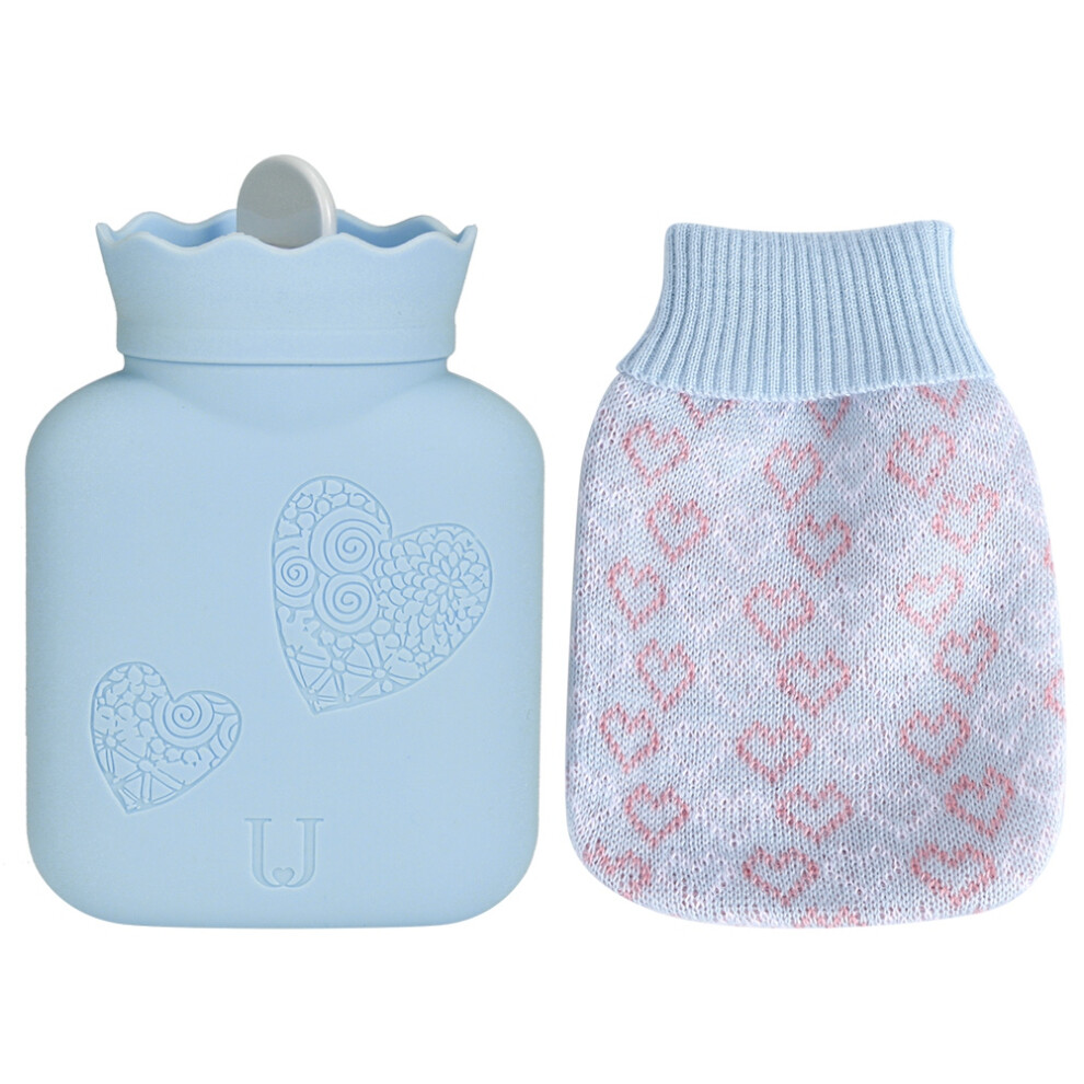 Leakproof Hot Water Bag, Reusable Heating Bag with SafetyLockSystem, Not Easy to Aging SiliconeHotWaterBag for Lasting Warmth (High Quality Silicone