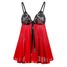Lace Body Plus Pyjamas Wine Red M Lace Nightwear Lingerie Bodysuit Pajama Set Nightgown