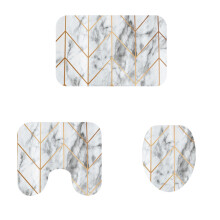 Water Absorbent Mat Bathroom Curtain, Durable Fabric High-definition Print Design, Machine Washable Privacy Protection, Waterproof Polyester Fabric Ru