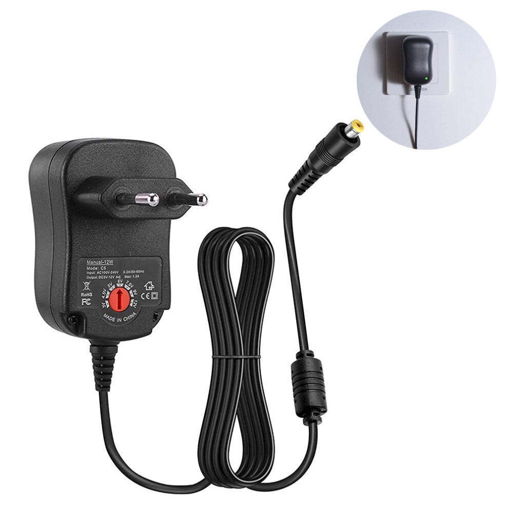 Universal Power Companion, 12W Multi-Voltage Ac/Dc Adapter, Safe & Versatile 3-12V Power Supply For Your Global Devices 9405630111897