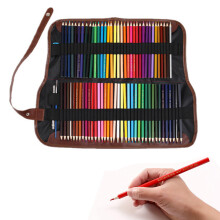 Estúdio de Arte Portátil, Conjunto de Lápis de Cor Solúveis em Água com Cores Vibrantes e Intensas, Estojo Dobrável para Fácil Transporte, 72