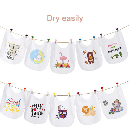 Σετ σαλιάρες χειροτεχνίας DIY για παιδιά, μαρκαδόροι υφάσματος που 2