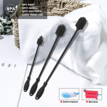 Set di spazzole per bottiglie lavabili in lavastoviglie, con setole in silicone non abrasive per una pulizia resistente a odori e macchie, e spazzole