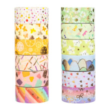 Innovatives Washi-Tape-Set, Geschenkverpackung mit ästhetischem Klebeband ohne Rückstände, verschönert Ihre DIY-Projekte mit glänzendem