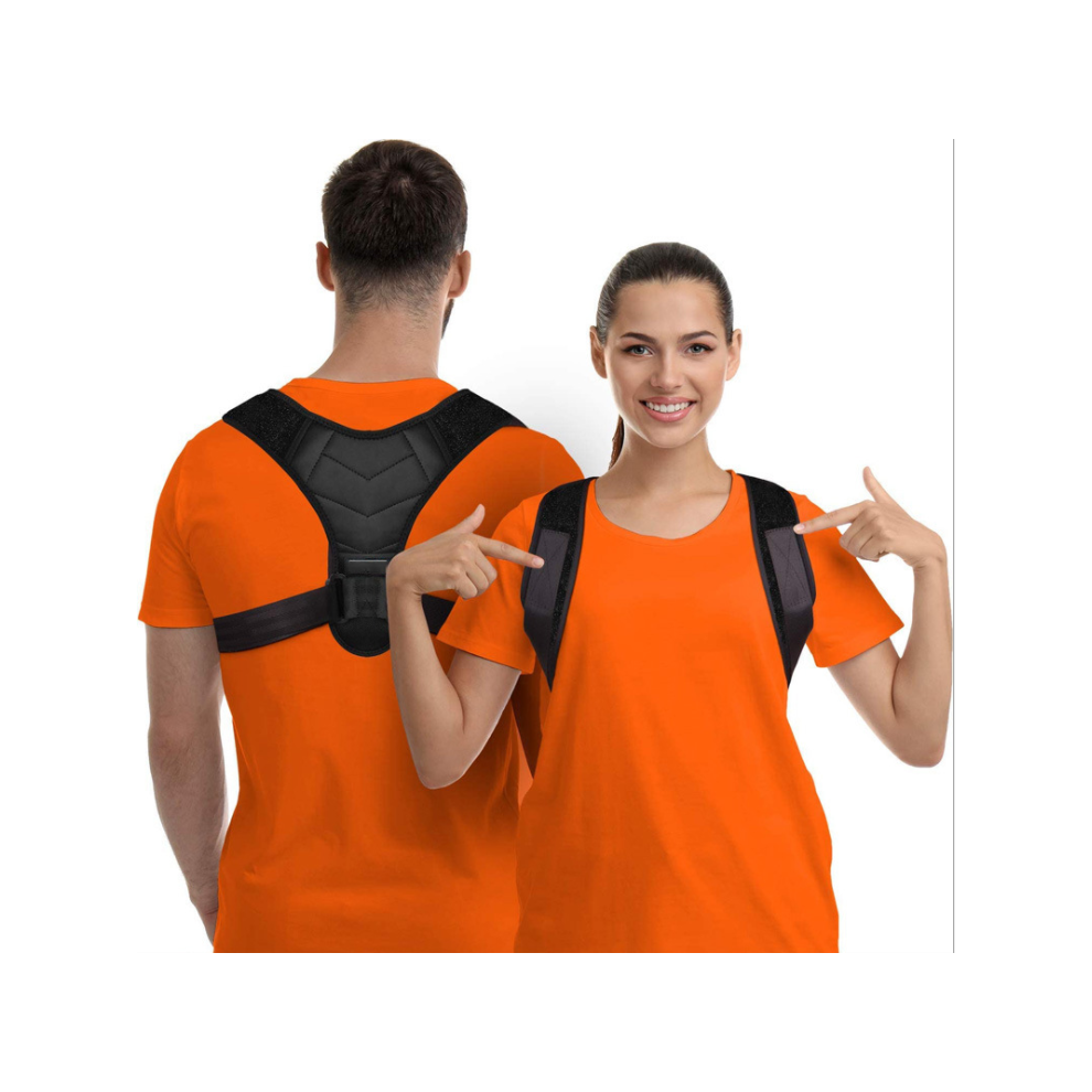 Adjustable Back and Shoulder Straightener, Upper and Lower Back Support, Posture Improvement for Men Women, Lumbar Support Brace, Breathable Fabric