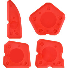Red Silicone Caulking Tools, Essential For Any Household Or Professional Setting - Various Shapes & Easy To Clean
