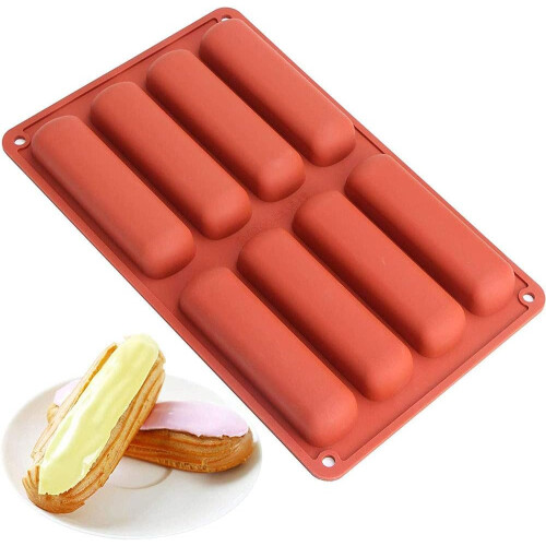 Silicone Baking Mold for Multifunctional Use, Fashion Eclair Shape, Perfect for Creating Artisanal Confections with Ease 1