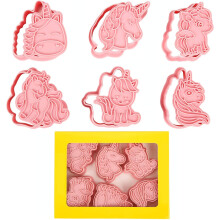 Dreamy Baking Essentials, 3D Cookie Stamped Kitchen Bakeware, Easy to Clean Plunger Stamps Set voor zorgeloos bakken, perfect voor