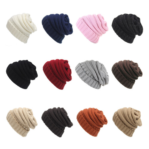 Soft Acrylic Beanies Hat Adjustable Knitted Hat Warm-Red 1