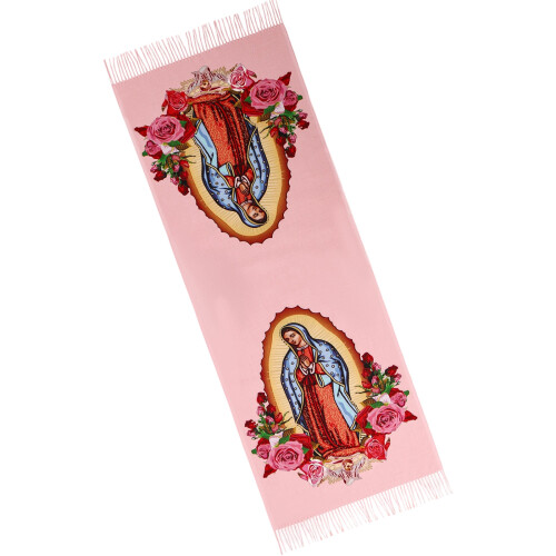 Pattern Scarf Luxurious Feel Multipurpose Winter Fashion-Pink
