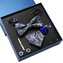 Set of 9 Men's Accessories Gift Box Set with Tie Bowtie-LB187