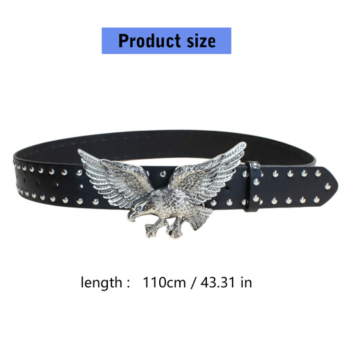 Adjustable Unisex Studded Belt Western Animal Design PU-B 1
