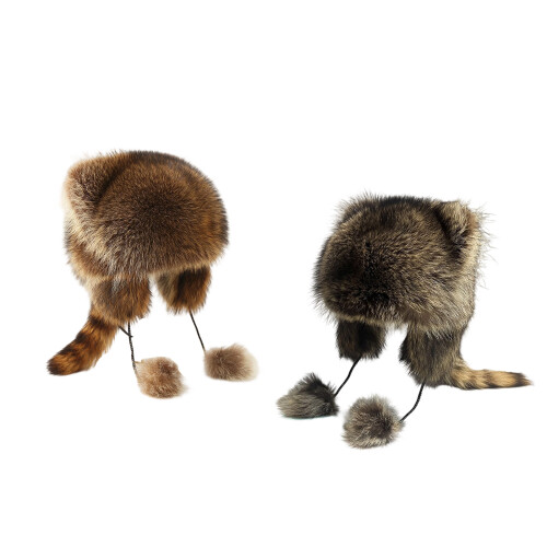 Furry Bear Hat with Earflap-primary color Large and Small 1