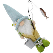 Fishing Gnomes Plush Decorations,Plush Scandinavian-Blue
