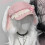 Stylish Octagonal Beret Hat With Strawberry and Long-Pink 2