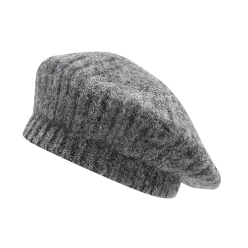 Stylish Autumn Beret Soft Wool Blend Winter Hat-Dark Grey