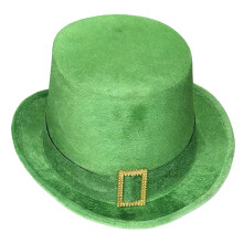 Green Top Hat Cosplay Homburg Hat for Men Women Irish-green