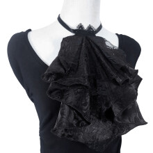 Multilayer Collar Removeable Collar Costume Neckwear For-Black