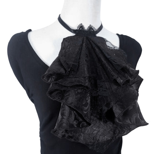 Multilayer Collar Removeable Collar Costume Neckwear For-Black