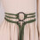Historical Theme Rope Belt With Braided-bronze thread green 6