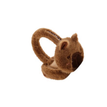 Cartoon Animal Design Winter Oorwarmers Ademend-Koffie kleur