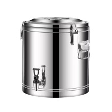 HeatCold Insulated Bucket, Stainless Steel Insulated Barrel with Tap, Liquid Storage Tank, Soup Bucket for Restaurant, Cafeteria, Hotel, 10 L