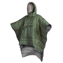 Thermal Poncho Portable Sleeping Bag 79x55 Inches Waterproof Windproof Green