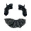 Neckline Embellishment Stripy Ruffle Design Comfortable-black 1