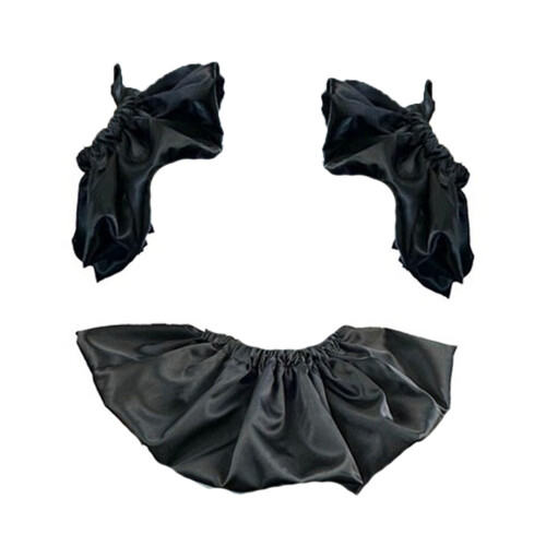 Neckline Embellishment Stripy Ruffle Design Comfortable-black