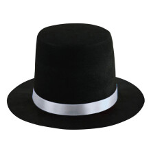 Breathable Portable Hat Comfortable Hat-black white ribbon