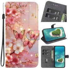 Case for Samsung Galaxy A51 4G Magnetic PU Leather Wallet Stand Flip Cover With Card Holders Kickstand Flower Butterfly