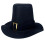 Comfortable Pilgrims Hat Warm Top Hat for-Black with gold b 1