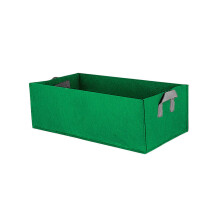 Rectangle Felt Grow Bag Green XL With Handle For Tomatoes And Potatoes, Nursery Pot Garden Vegetable Planting Bag