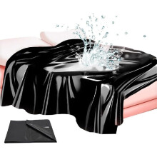 BDSM Waterproof Adult Play Sheet, Oil And Stain Resistant, SkinFriendly, NonSlip, Fits All Bed Types, Black