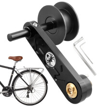 Single Speed Chain Tensioner, Bicycle Chain Guide, Aluminium Alloy, Robust Adjuster (Black)