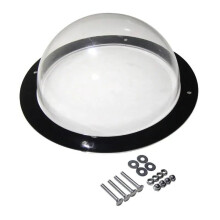Dog Fence Window For Cats And Dogs Clear Acrylic Dome Viewer 12 Inch Diameter Black Pet Window Door Gate