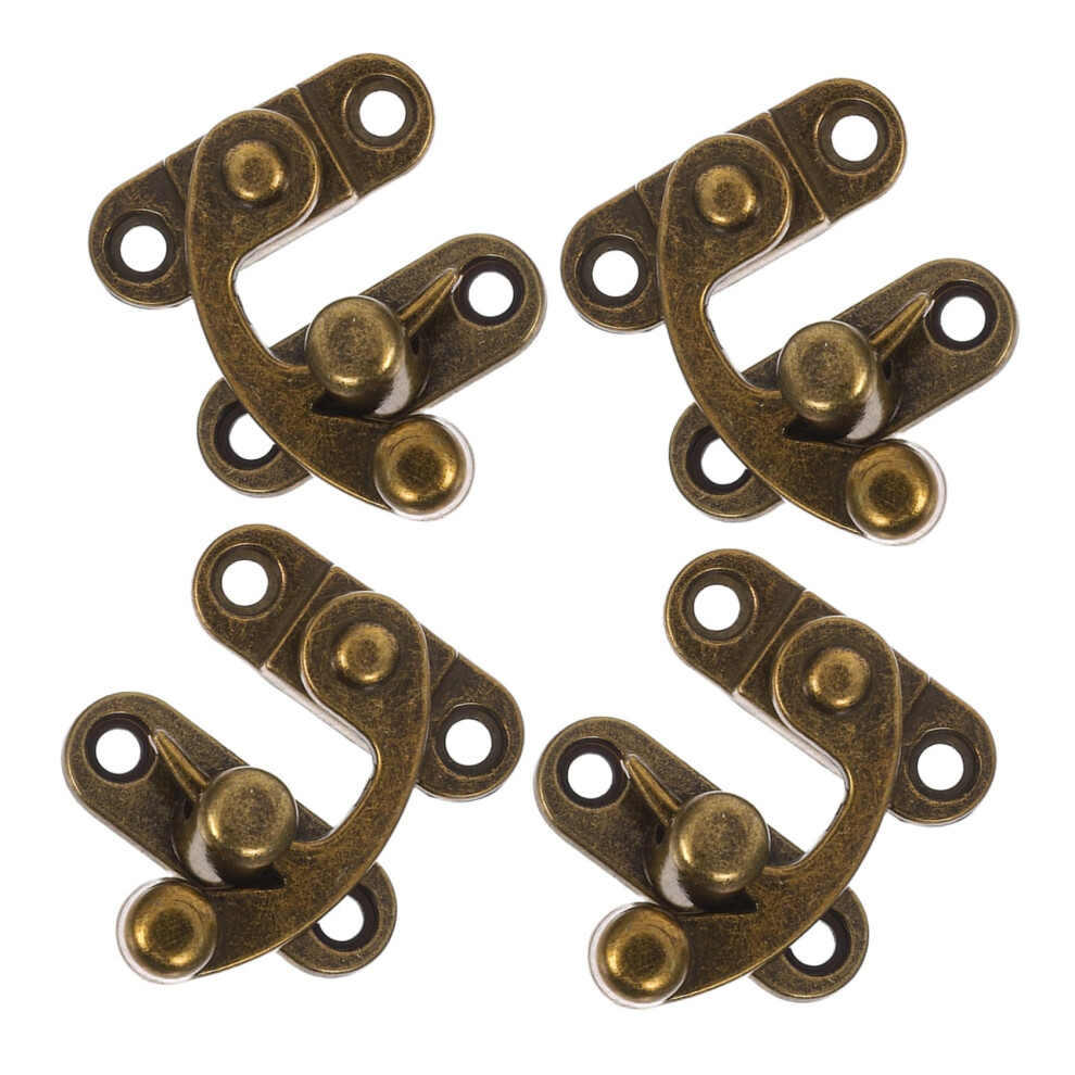 Box Lock 8Pcs Retro Zinc Alloy Vintage Horn Hasp Latch With Hook For Wooden Jewelry Boxes Decorative Cases 9189345066306