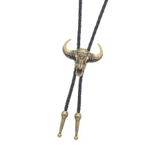 Western-Bolo-Halskette mit PU-Kordel und-Antikes Silber