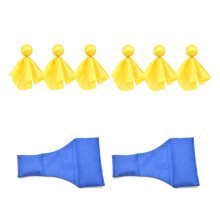 Pack of 6 Referee Equipment Penalty Flags with Bean Bag for Football Referee Referee Trainer Referee Flags Challenge Flags Throwing Flags