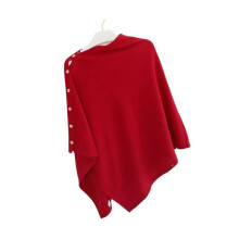 Mode sjaal wrap diagonale knoop voor dames kerngesponnen-Rood