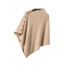 Comfortabele losse pasvorm damessjaal met diagonale gespen-khaki