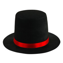 Chapeau de maquillage d'Halloween, chapeau de-ruban rouge noir