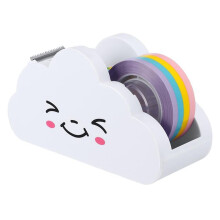 1 piece of adhesive tape rainbow adhesive tape cloud cutter, cute packaging tape dispenser, student supplies