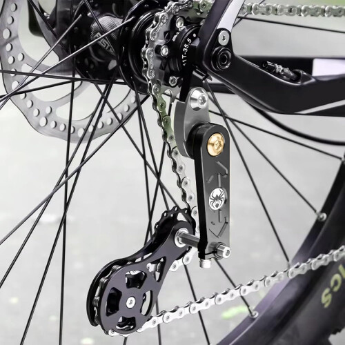 Bicycle Chain Tensioner  Strength Adjuster, Durable SingleSpeed Converter, Black 2