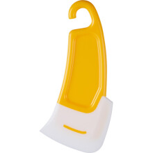Non Scratch Silicone Scraper Set, Heat Resistant, Ergonomic Design, Kitchen Grease Remover, Compact Size, Yellow, 2.76L X 6.10H Inches