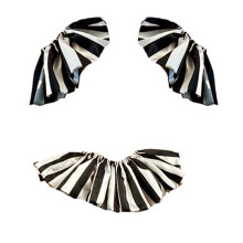 Gothic Layered Masquerades Collar-Schwarz-Weiß-Streifen